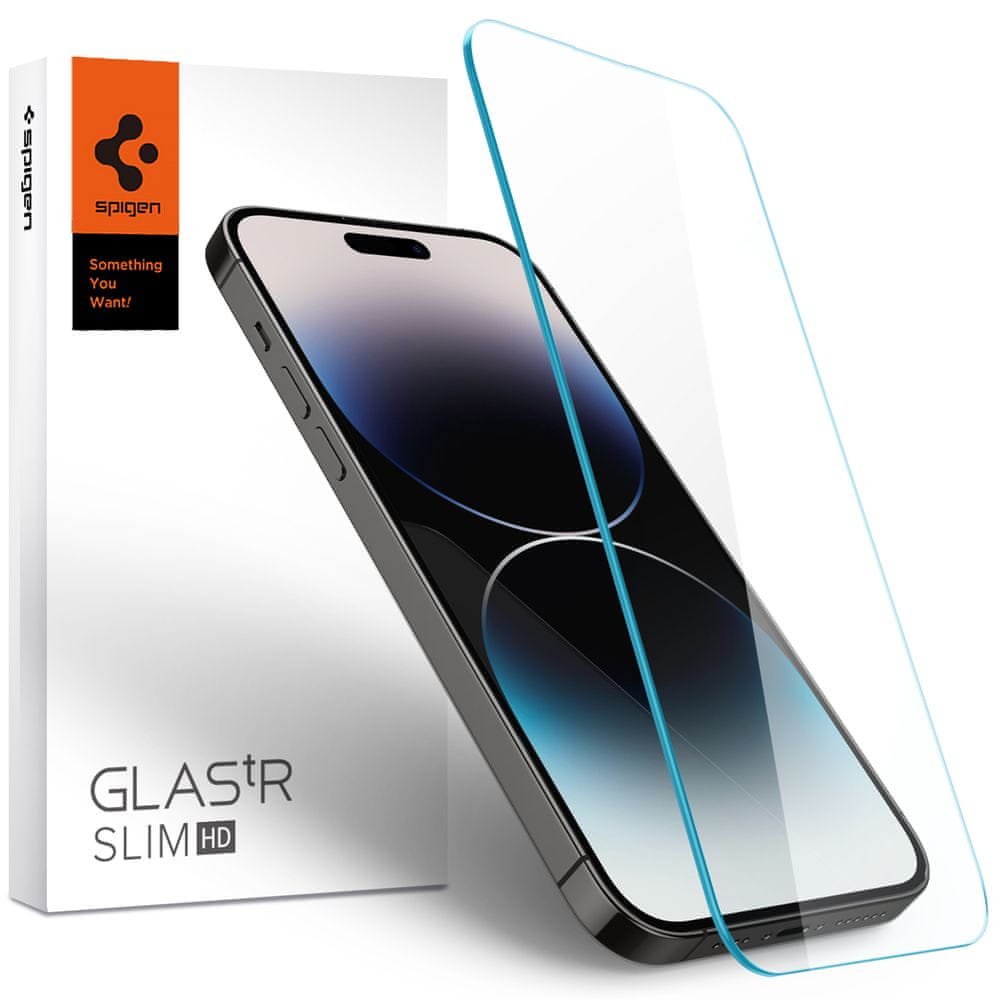 Spigen Glass tR Slim HD 1 Pack, Transparency Sensor Protection – iPhone 14 Pro Max, AGL05210